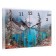 Carty clock is wall-mounted, interior "mountain lake", silent, 30 x 20 cm