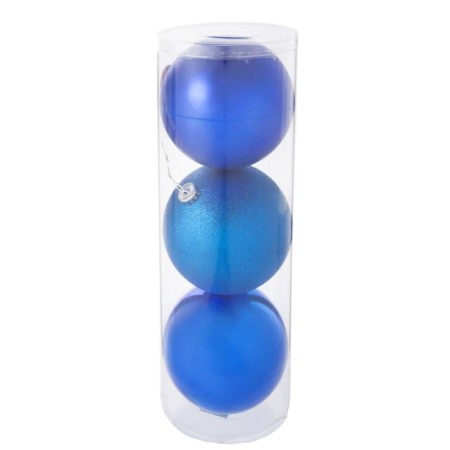 Set of balls plastic D-15 cm, 3 pcs "giants" blue-1