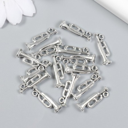 Decor for creativity Metal "Cornet" set 15 pcs silver 0.7x2.2 cm-2