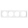 4-seater frame, glass, Stekker series Katrin, GFR00-7004-01, white