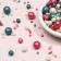 Confectionery sprinkling with a soft center: pink pearls, silver, dark turquoise, 50 g