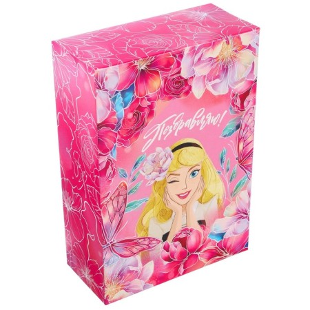 Gift box, folding "Congratulations" 16x23x7.5 cm, princesses-2