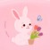 Laying on the toilet children's "Bunny", pink color, C817ROZ