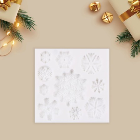 Silicone Mold for Creativity "Snowflakes", 8 x 8 cm-1