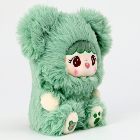 Soft toy "Doll" in a costume of Bear, 30 cm, green color-3