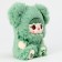 Soft toy "Doll" in a costume of Bear, 30 cm, green color