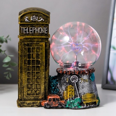 Plasmic ball Polystone "London telephone booth" 19.5x15x16 cm-2