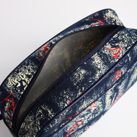 Cosmetic bag with lightning, dark blue color-2