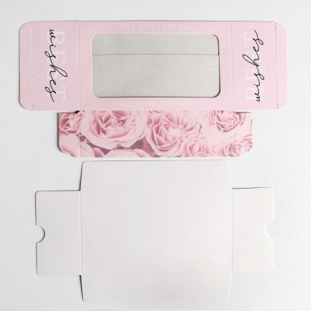 Makarun box, confectionery packaging "Best Wishes", 18 x 10.5 x 5.5 cm-3
