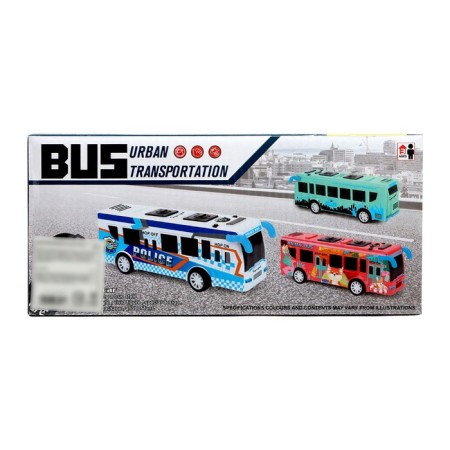 Radio -controlled bus "City", 1:40, works from batteries, white color-8