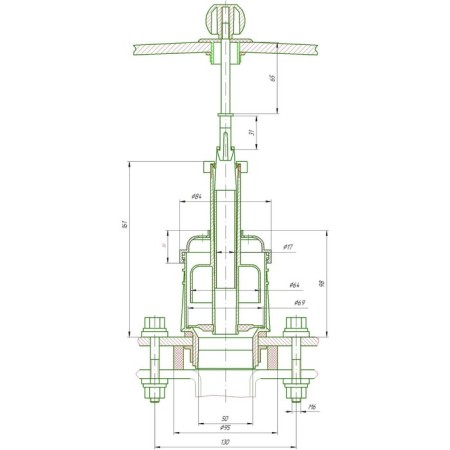 Клапан сливной для бачка унитаза "РБМ" КВ-1.1-3