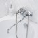 Bath mixer RMS SL71-140, two-wound, long spout, shower watering can and hose, chrome