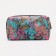 Cosmetic bag with zipper, turquoise color
