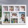 Photo frame plastic in 8 photos 5x5, 5x7, 9x13 cm "Best Moments" White 20x25 cm