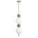 Lamp "Bowl" LED 5+5W 6000k brass 15x15x52-152cm
