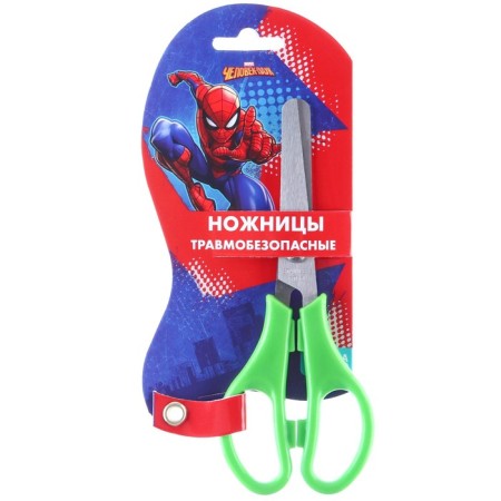 Baby scissors 12 cm, safe, plastic handles, spider-man, mix-2