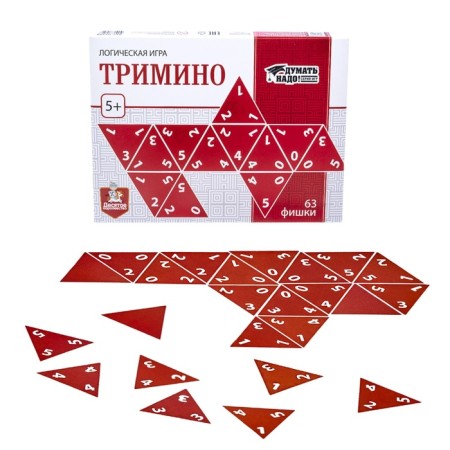 Board game, trimino for children, 63 cards 5 x 5 x 5 cm-1