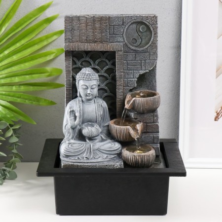 The desktop fountain from the network, backlight "Buddha with lotus. Yin-yang" 25x20x32 cm