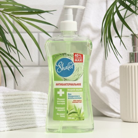 Liquid soap Shalet "Aloe Faith and Green Tea", antibacterial, 500 ml