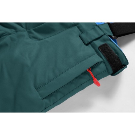 Ski pants for a girl, height 116 cm, dark green color-3