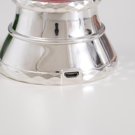 Lava lamp "Snowman" LED 3HAAA, USB silver 6.5x8x23.7cm-9