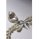 Set 2 objects: earrings, necklace "Pearl" ball No. 8, white color in silver, l = 45 cm