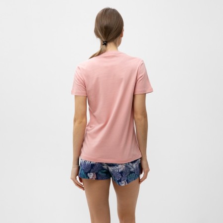Homemade female set (T -shirt, shorts), pink color, size 48-4