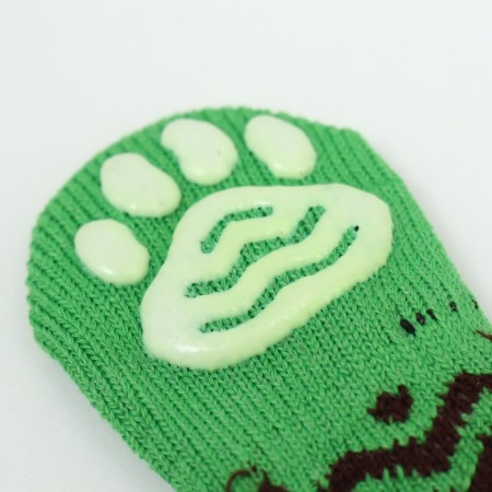 Non -slip socks, size S (2.5/3.5 * 6 cm), set 4 pcs, green-1