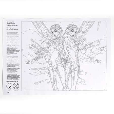 Picture on numbers on a canvas with a subframe of the “twin-dancer”, 40 x 50 cm-3
