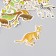 Stickers for creativity "Wild animals" embossing gold set 48 pcs 9x7x0.8 cm