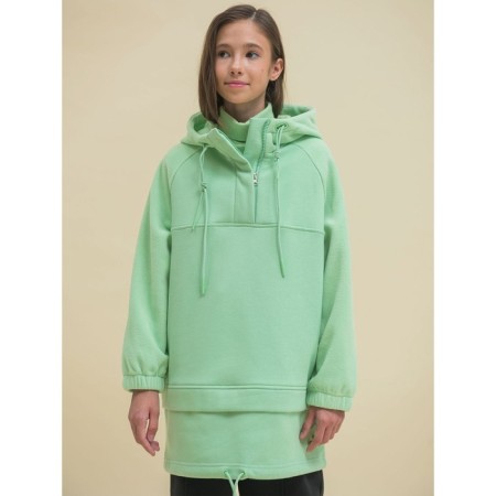 Sweatshirt for girls, height 128 cm, olive color-1