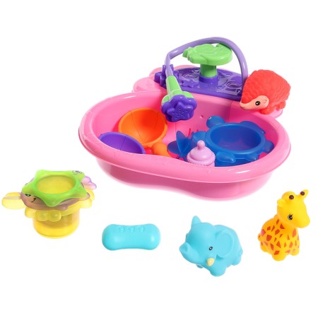 A set of swimming toys with a bath "Building Beast", 12 items, mix-18