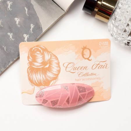 Hair hair clip "Adele" Geometry, 6 cm, mix-3