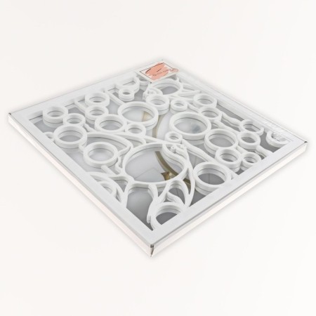 Wall mirror "fish", mirror surface 34.5 × 34.5 cm, white color-4