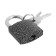 Lockland hinged lock with a 38 mm moisture -proof arise