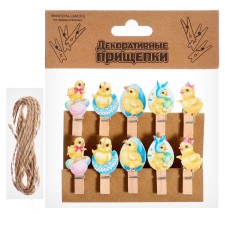 Decorative clothing “Chickens” set 10 pcs., 1.5 × 12 × 14 cm
