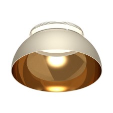 Front nozzle for the luminaire case with the diameter of the hole D85mm ambrella like, Diy Spot, N8144, GX53, white sand, yellow -polished gold, transparent