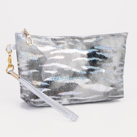 Lightning cosmetic bag, gray color