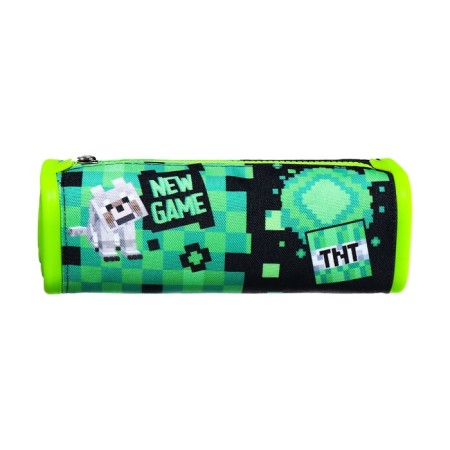 Penal soft, 1 compartment, quadro, 70 x 200 mm, Hatber "Pixel" silicone+textiles, green npn_72259-1