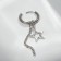 Piercing in the ear "Ring" star with a chain, d = 15 mm, color silver