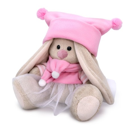 Soft toy "Bunny mi in a pale pink set", 15 cm-1
