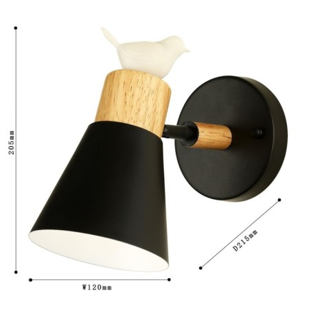 Wall lamp UCCELLO 120 mm, 215 mm, E27 40W-2