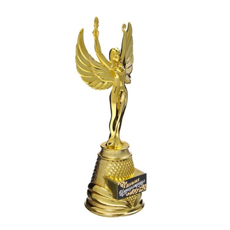 Nick award figure “Empress”, plastic, gold, 19.3 x 7 cm.-2