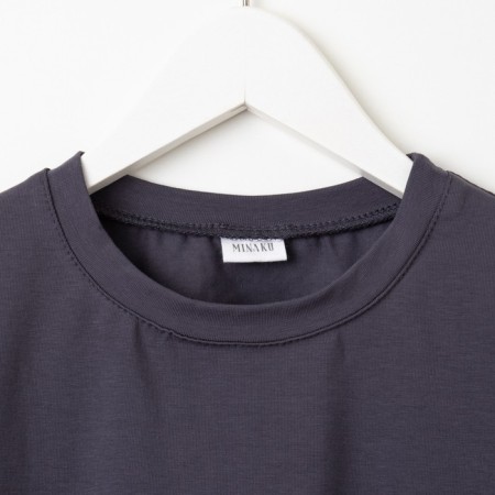 Pajamas for a boy (T -shirt, trousers) minku graphite color, height 152-6