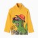 Turtleneck for boys, dark yellow color, height 86 cm