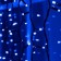 Garland "curtain" 2 x 1.5 m, IP65, UMS, dark rubber thread, 360 LED, glow blue, 220 V