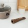 Brown bucket, 1.7 l, removable handle, glass cover, anti -stick coating, brown color