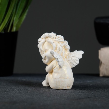Figure "Angel in a wreath" gilding, 7x5x5cm-3