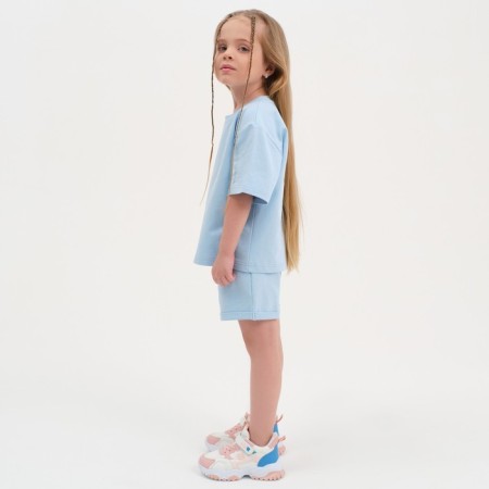 Kit for children (T-shirt, shorts) KAFTAN "BASIC Line" Size 34 (122-128), Blue color-2