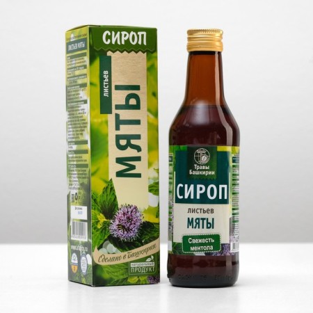 Syrup on plant raw materials "from mint leaves", 240 ml
